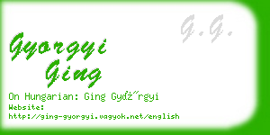 gyorgyi ging business card